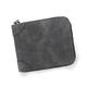 VOSMII Wallet Printing Leather Men Wallet Clutch Two Zip Men Short Small Coin Purse Brand New Design Soft Mini Card Cash Holder Wallet (Color : Dark Grey)