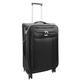 Divergent Retail DR644 Soft Luggage Four Wheeled Suitcase with TSA Lock Black (Medium: H: 67 x L: 41 x W: 27/5 cm)