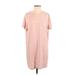 BP. Casual Dress - Shift Crew Neck Short sleeves: Pink Dresses - Women's Size Small