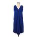 J.Jill Casual Dress - Shift: Blue Dresses - Women's Size X-Small