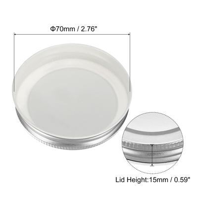 16Pcs Regular/Wide Mouth Tin Plate Mason Jar Lids for Canning Jars