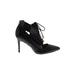 Banana Republic Heels: Pumps Stiletto Cocktail Black Solid Shoes - Women's Size 8 1/2 - Pointed Toe