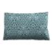Ahgly Company Patterned Indoor-Outdoor Deep-Sea Green Lumbar Throw Pillow
