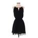 Cupcakes & Cashmere Cocktail Dress - Party Keyhole Sleeveless: Black Solid Dresses - Women's Size X-Small