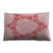 Ahgly Company Patterned Indoor-Outdoor Light Red Pink Lumbar Throw Pillow