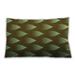 Ahgly Company Patterned Indoor-Outdoor Green Onion Green Lumbar Throw Pillow