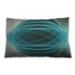 Ahgly Company Patterned Indoor-Outdoor Deep-Sea Green Lumbar Throw Pillow