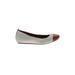 ED by Ellen Degeneres Flats: Ballet Wedge Casual White Shoes - Women's Size 10 - Round Toe