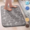 Ensemble de tapis de bain en mousse à mémoire de forme tapis lavables coordonnants polymères