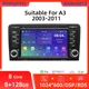 Autoradio Carplay Sans Fil Android 12 2 Din Navigation GPS Stéréo Audio Limitation Audi A3 8