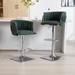 Latitude Run® Vintage Bar Stools w/ Back & Footrest Counter Metal in Green | 20.47 H x 27.95 W x 17.32 D in | Wayfair