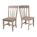 Red Barrel Studio® Figlia Solid Wood Slat Back Side Chair Dining Chair Wood in Brown | 39 H x 20 W x 22 D in | Wayfair