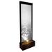 Latitude Run® Clear Glass Panel w/ Embossed Leaves Waterfall Fountain in Black | 72 H x 10 W x 24 D in | Wayfair 2660E19EF4C3468182A116C09A966853