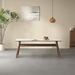 Corrigan Studio® Solid wood dining table modern rock slab table in ash Wood in Brown/White | 29.5 H x 70.8 W x 35.4 D in | Wayfair