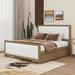 Latitude Run® Saieman Platform Bed w/ Wood Frame & 4 Drawers Upholstered/Linen in Brown | 46.9 H x 56.2 W x 79.5 D in | Wayfair