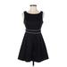 Forever 21 Casual Dress - Mini Scoop Neck Sleeveless: Black Solid Dresses - Women's Size Small