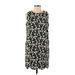 lost & wander Casual Dress - Shift Crew Neck Sleeveless: Black Print Dresses - New - Women's Size Small