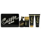 Curve Black by Liz Claiborne for Men - 4 Pc Gift Set 4.2oz EDC Spray 3.4oz After Shave Balm 3.4oz Shower Gel 1.7oz