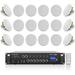 Sound Town Commercial Restaurant Bluetooth Amplifier + in-Ceiling Speaker Set with One 6-Zone 70V/100V Amplifier with Bluetooth 18 x Two-Way 6.5-Inch in-Ceiling Speakers White (PAC360X18CS6N)