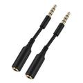 2 PCS Extension Cord Headphones Extension Cable Tablet Extension Cable Blackwel Headphone Extension Earphone M