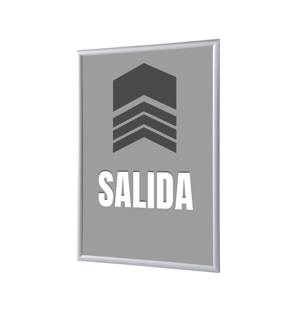 SHOWDOWN Displays Showdown Klapprahmen - DIN A1 - Komplett-Set - Salida Spanisch - Grau/Silber Image