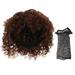 Afro Wigs Short Curly Full Wigs Brown Mixed Synthetic Heat Resistant Wigs Shoulder Length for African