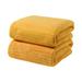 SHENGXINY Bath Towel Set Of 2 Clearance Coral Velvet Towel For Adult Daily Use At Home Absorbent Dry Hair Towel That Does Not Hair Beach Towel Strip Patterned Bath Towel Yellow