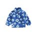 Frobukio Toddler Kids Girls Plush Jacket Print Zipper Stand Collar Long Sleeve Coat Winter Warm Outerwear