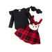 Bmnmsl Cute Christmas Outfits for Babies: Rompers Skirts and Headbands