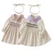 Godderr Kids Girls Dresses for Toddler Baby with Hairbands 2 PCS Outfits for Infant Super Comfort Flowery Skirt for Newborn