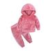 CaComMARK PI Clearance Toddler Kids Outfit Set Sweatsuit Hoodie Pants Sweatshirt Sweatpants Pink