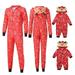 Women Deer Hooded Romper Jumpsuit Family Pajamas Sleepwear Christmas Outfit Red Xl
