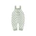 AMILIEe Toddler Winter Sleeveless Checkerboard Print Knitted Button Jumpsuit