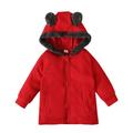AnuirheiH Baby Girl Boy Fleece Zip Up Hoodie Bear Ears Fuzzy Jacket Hooded Teddy Coat Winter Shacket Warm Outwear Cardigan