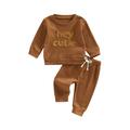 Canis Infant Activewear Sweater and Joggers with Embroidered Letters