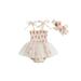 TheFound Newborn Baby Girls Halloween Outfit Pumpkin Romper Dress Ruffle Bubble Jumpsuit Skirt+Headband Clothes