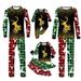 TAIAOJING Kids Matching Christmas Pajamas for Family Fashion Kids For Deer Plaid Print Long Sleeve T Shirt Top And Pants Xmas Sleep Holiday Outfit Pajama Sets 4-5 Years