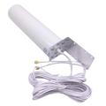 1Pc Mobile Phone Signal Amplifier Antenna Double SMA Interface 3G 4G LTE Outdoor Signal Amplifier Barrel Antenna Signal Calibration (White)