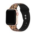 Posh Tech Rose Gold Cheetah Silicone Sport Replacement Band for Apple Watch SE 1-7/Sz 38mm/40mm/41mm