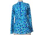 J. Crew Swim | J. Crew Rash Guard Eco L/S Blueberry Women’s Sz Large Nwt Spf 50+ | Color: Blue/White | Size: L