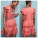 Anthropologie Dresses | Love Sam Zinnia Embroidered Dress | Color: Pink/Red | Size: M