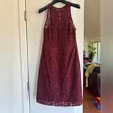 J. Crew Dresses | J Crew Burgundy Lace Overlay Knee-Length Sleeveless Lace Dress | Color: Purple/Red | Size: 6