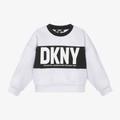 Dkny Girls Silver Lurex Sweatshirt