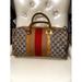 Gucci Bags | Gucci Sherry Line Hand Bag Boston Bag Leather Canvas Beige Red Authentic | Color: Black/Brown/Gold/Red | Size: Os
