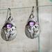 Free People Jewelry | Amethyst Color Pendant Style Earring Southwestern Boho Style | Color: Purple/Silver | Size: Os