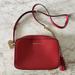 Michael Kors Bags | Michael Kors Ginny Bright Red Leather Medium Crossbody Camera Bag | Color: Gold/Red | Size: Os