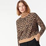 J. Crew Sweaters | J. Crew Leopard Print Turtleneck Sweater Brown Merino Alpaca Women Small | Color: Black/Tan | Size: S