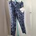 Athleta Pants & Jumpsuits | Athleta Salutation Stash Ii Printed 7/8 Tights. Blue Tie Dye Large | Color: Blue | Size: L