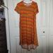 Lularoe Dresses | Lularoe Carly | Color: Blue/Orange | Size: Xxs