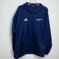 Adidas Jackets & Coats | Adidas Men's Blue Hooded Full-Zipper No-Wrinkle Machine-Wash Jacket Size Xl | Color: Blue | Size: Xl